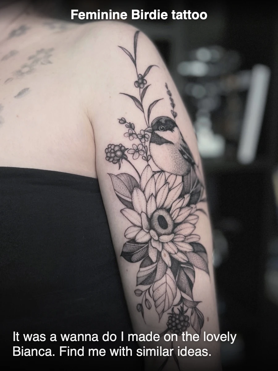 Feminine Birdie tattoo — Encipen RoyalRat