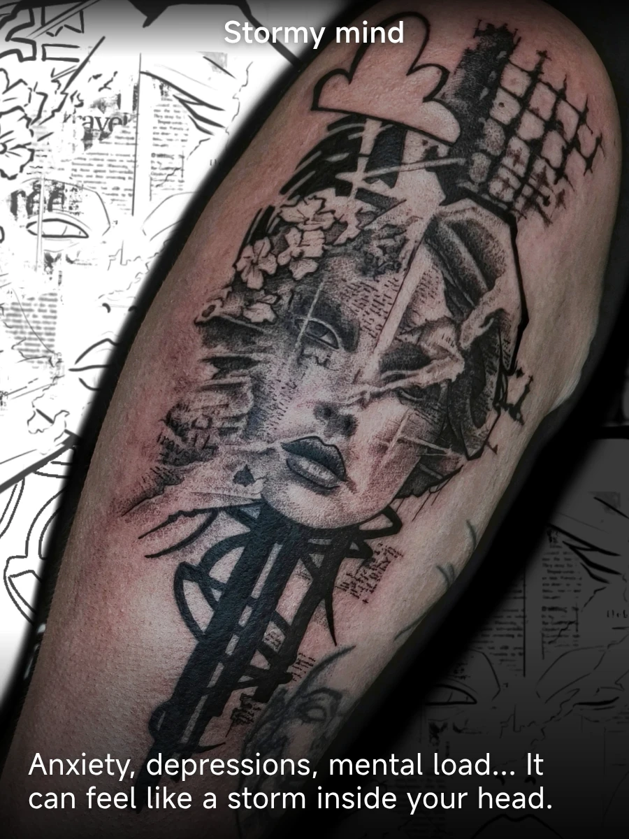 Stormy mind — Vero Silva Tattoo