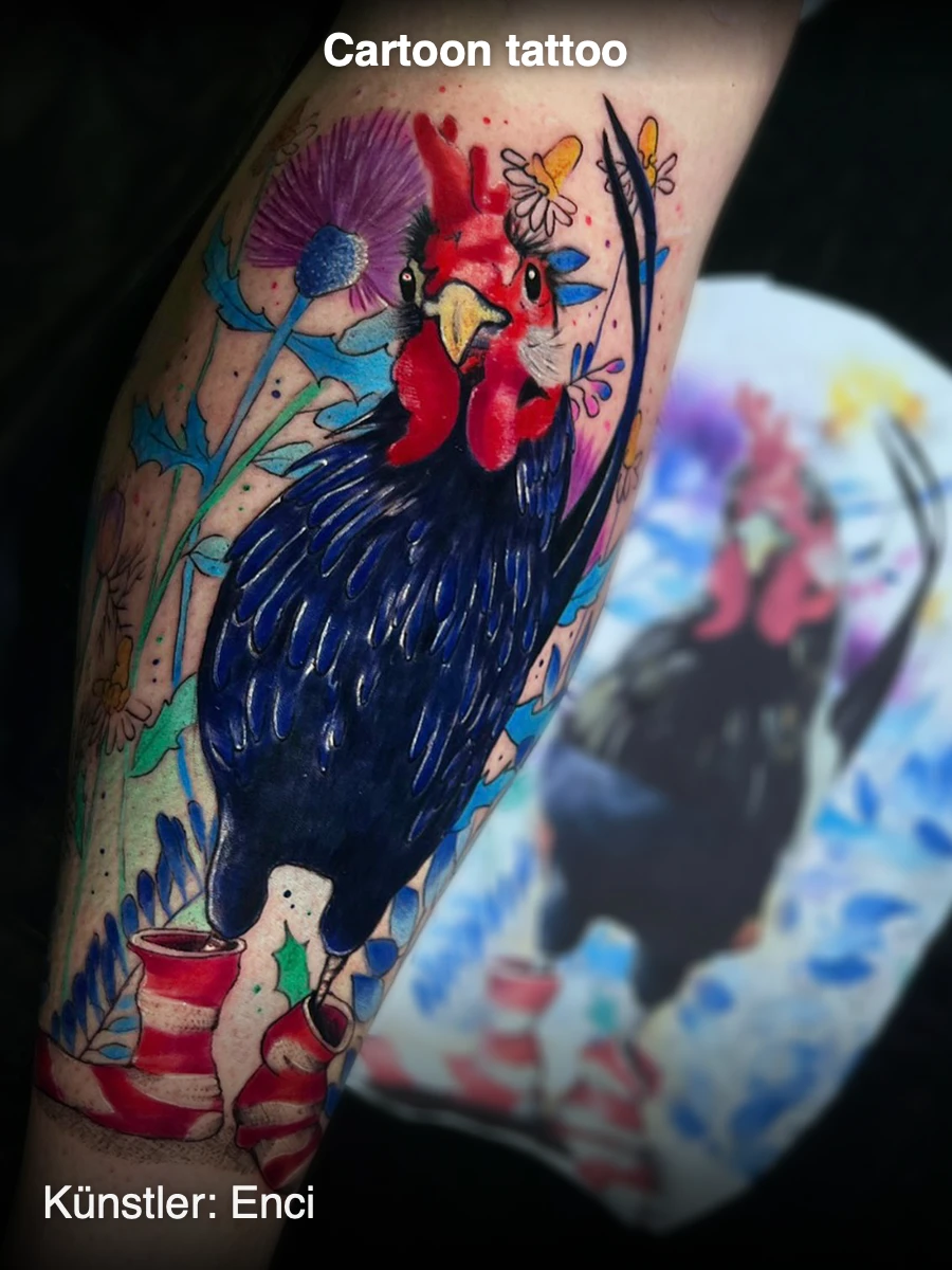 Cartoon tattoo — Royal Rat Tattoo Studio