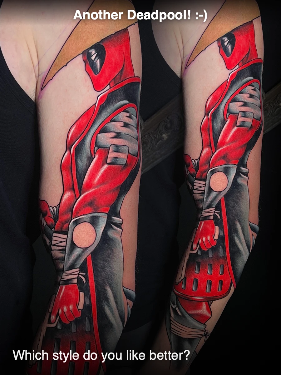 Another Deadpool! :-) — Toroktattooart - Joe Royal Rat Tattoo