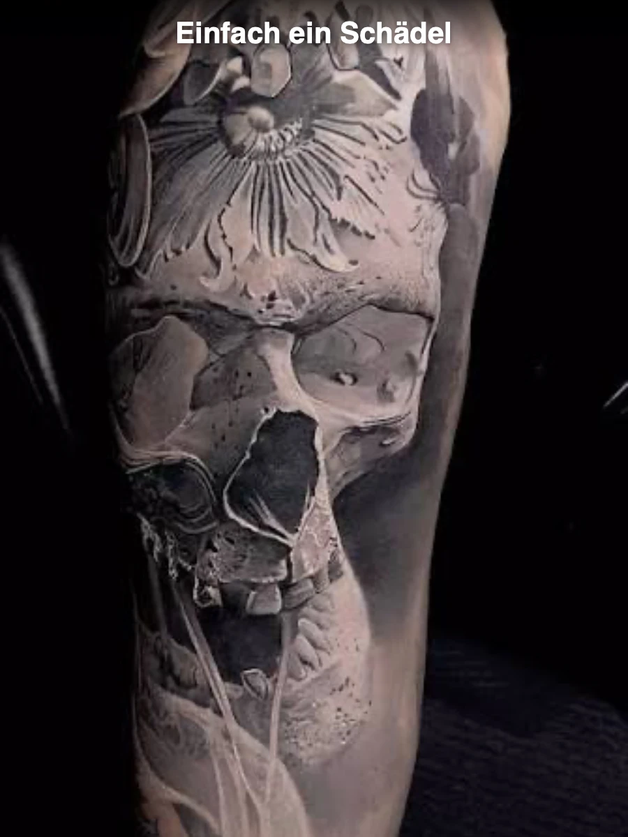 Einfach ein Schädel — János Fehér - tattoo künstler