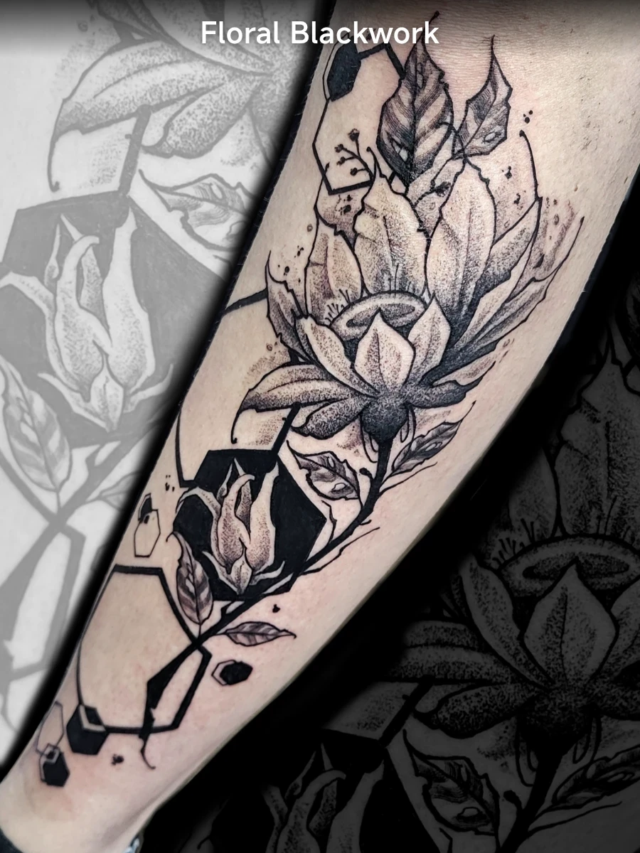 Floral Blackwork — Vero Silva Tattoo
