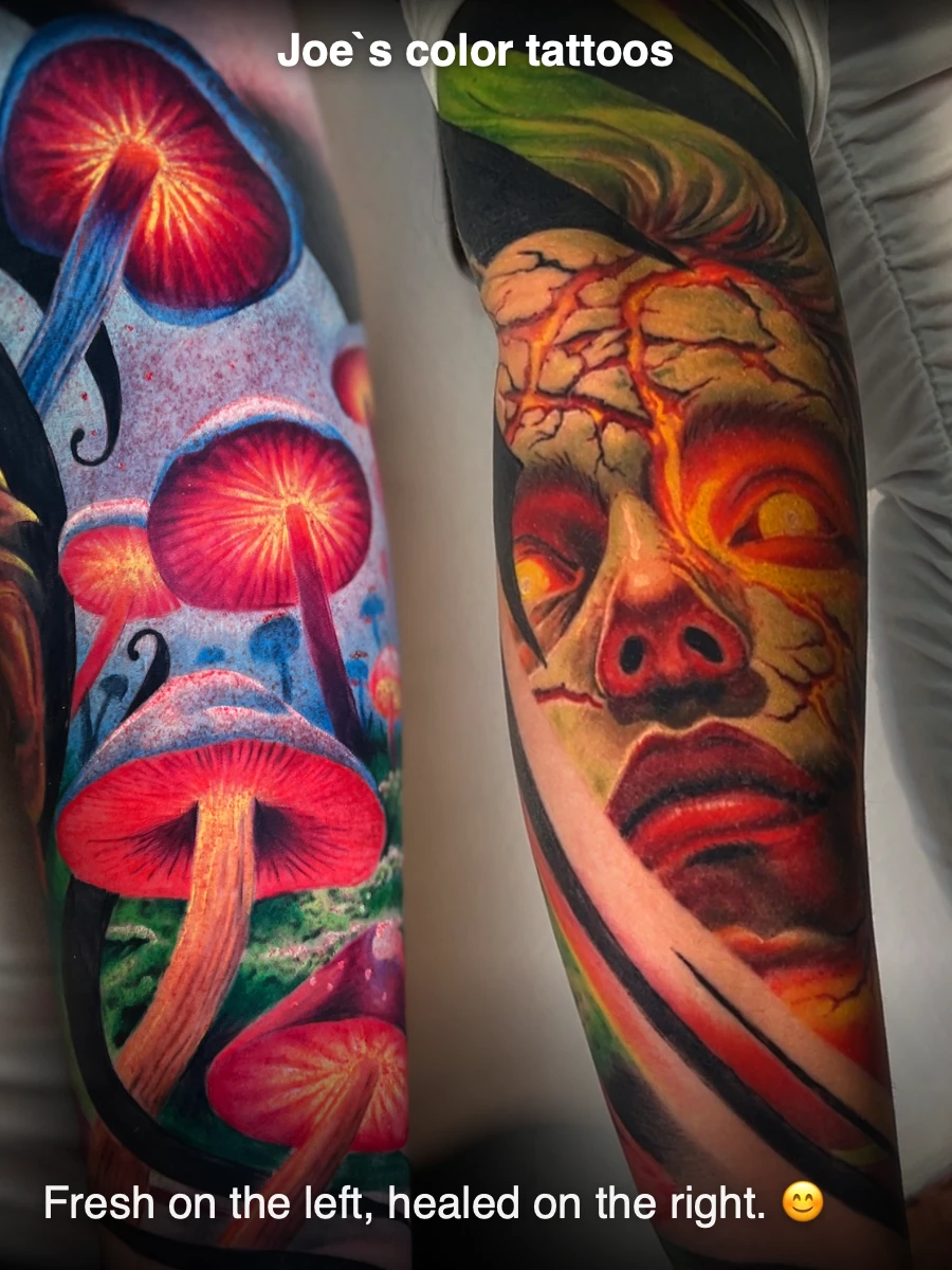 Joe`s color tattoos — Royal Rat Tattoo Studio